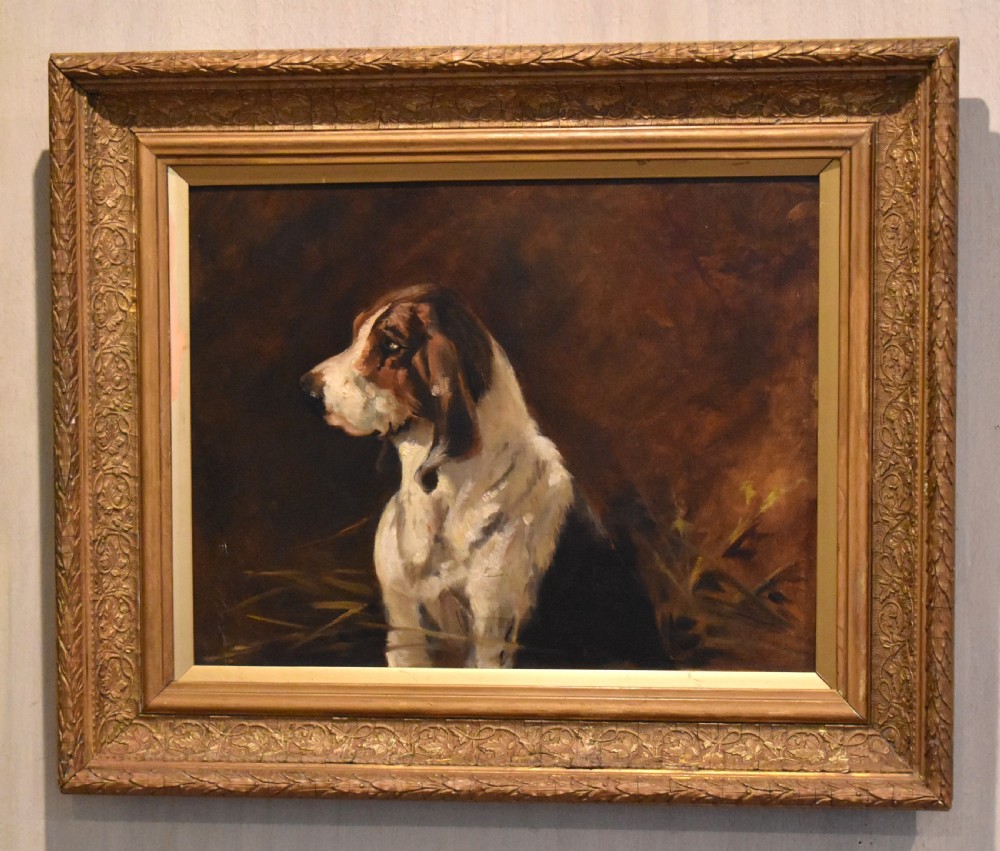 Oil painting of a hound View II
