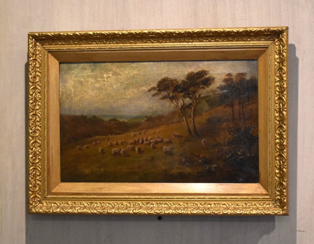 ‘A peep at the Channel, Sussex’ landscape oil painting