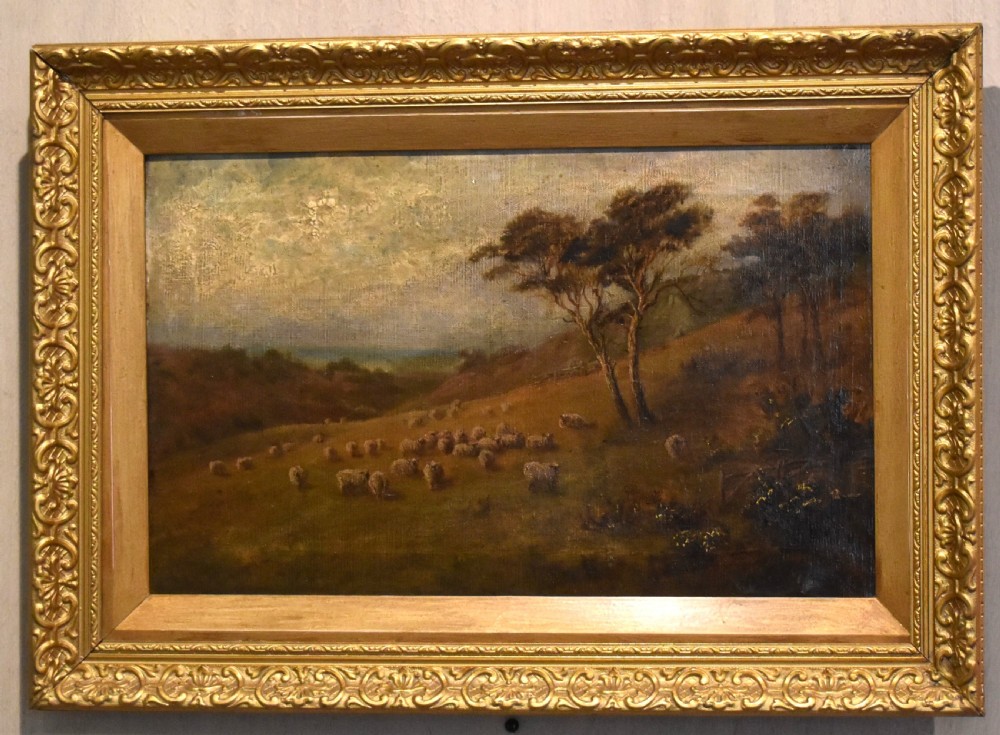 ‘A peep at the Channel, Sussex’ landscape oil painting View II