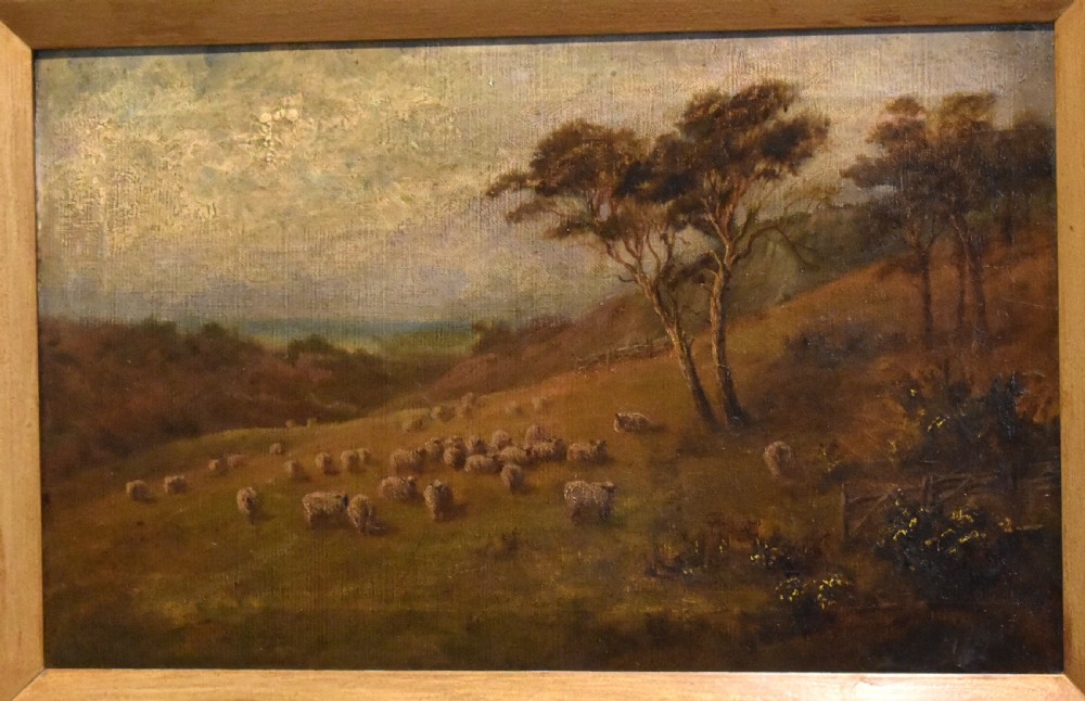 ‘A peep at the Channel, Sussex’ landscape oil painting View III