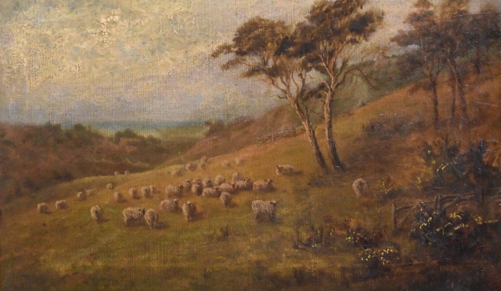 ‘A peep at the Channel, Sussex’ landscape oil painting View IV