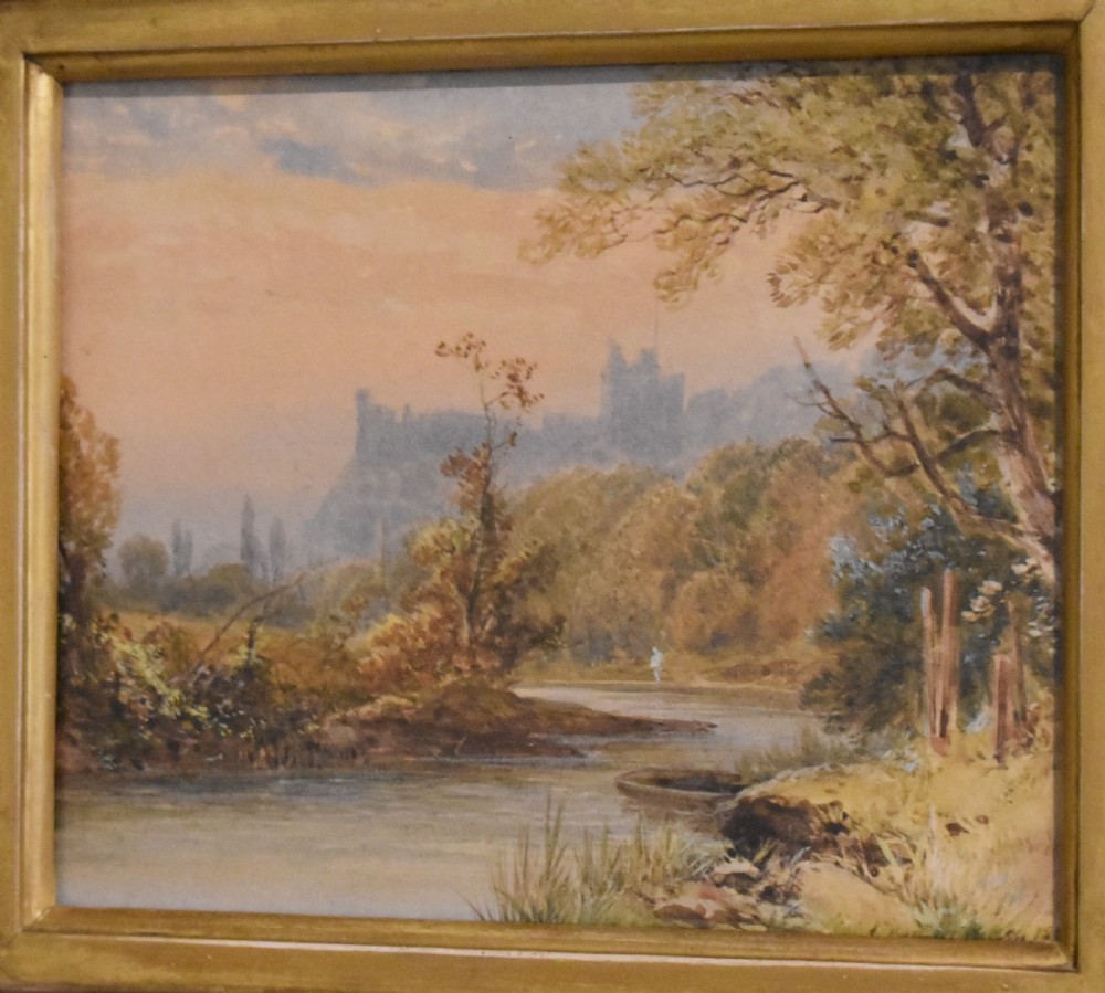 A fine pair of watercolour paintings by James Burrell Smith View VII