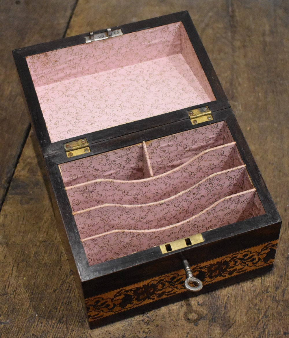 Tunbridge ware stationery box by Edmund Nye View VII