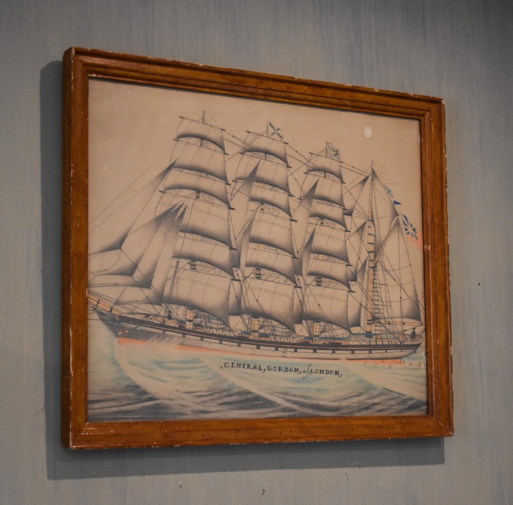Drawing of a ship The General Gordon of London