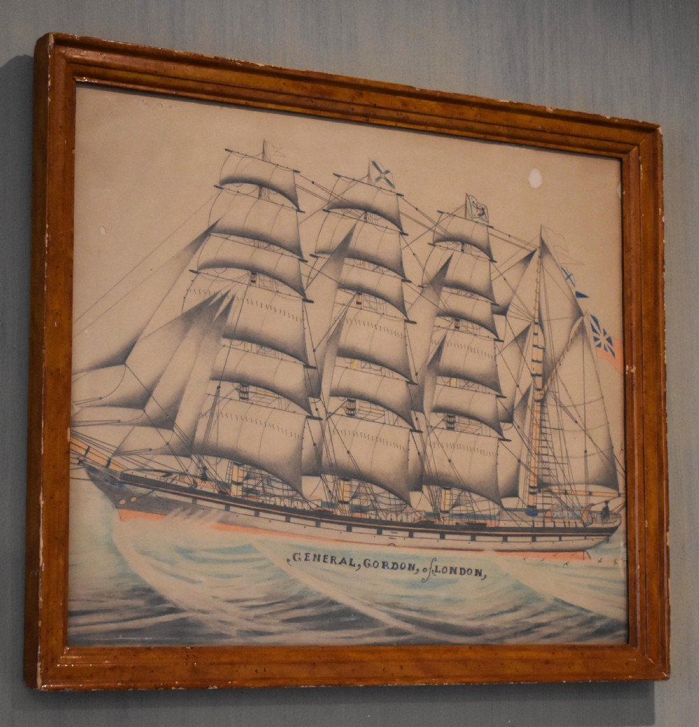 Drawing of a ship The General Gordon of London View VI