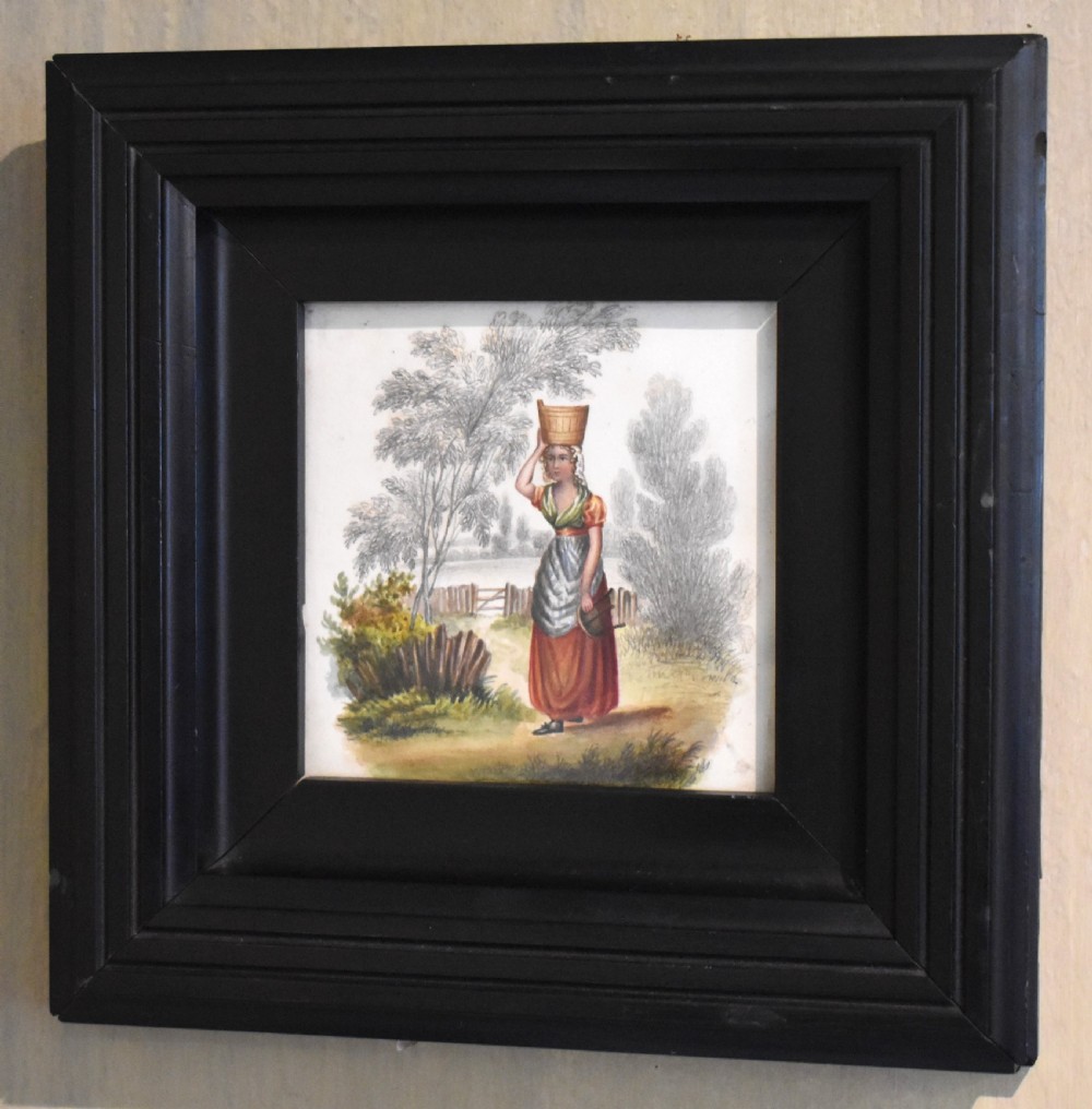 A pair of miniature pencil and watercolour scenes View III