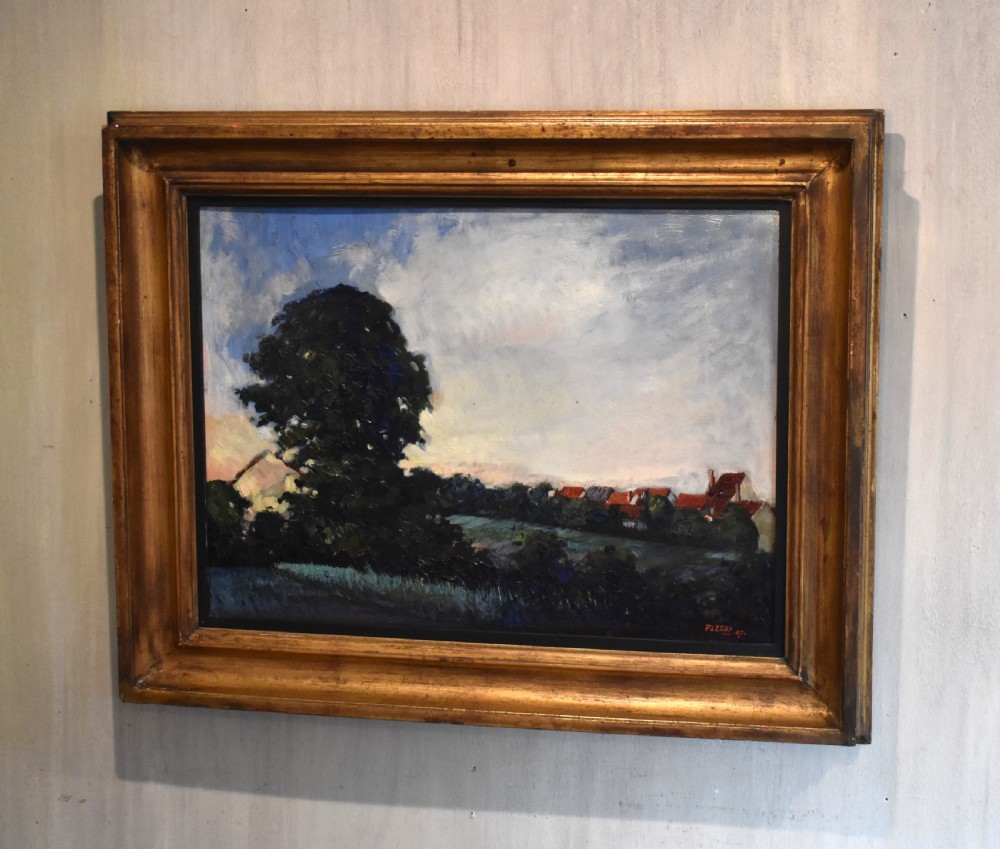 Impressionist landscape oil painting by Sylvie Plessy