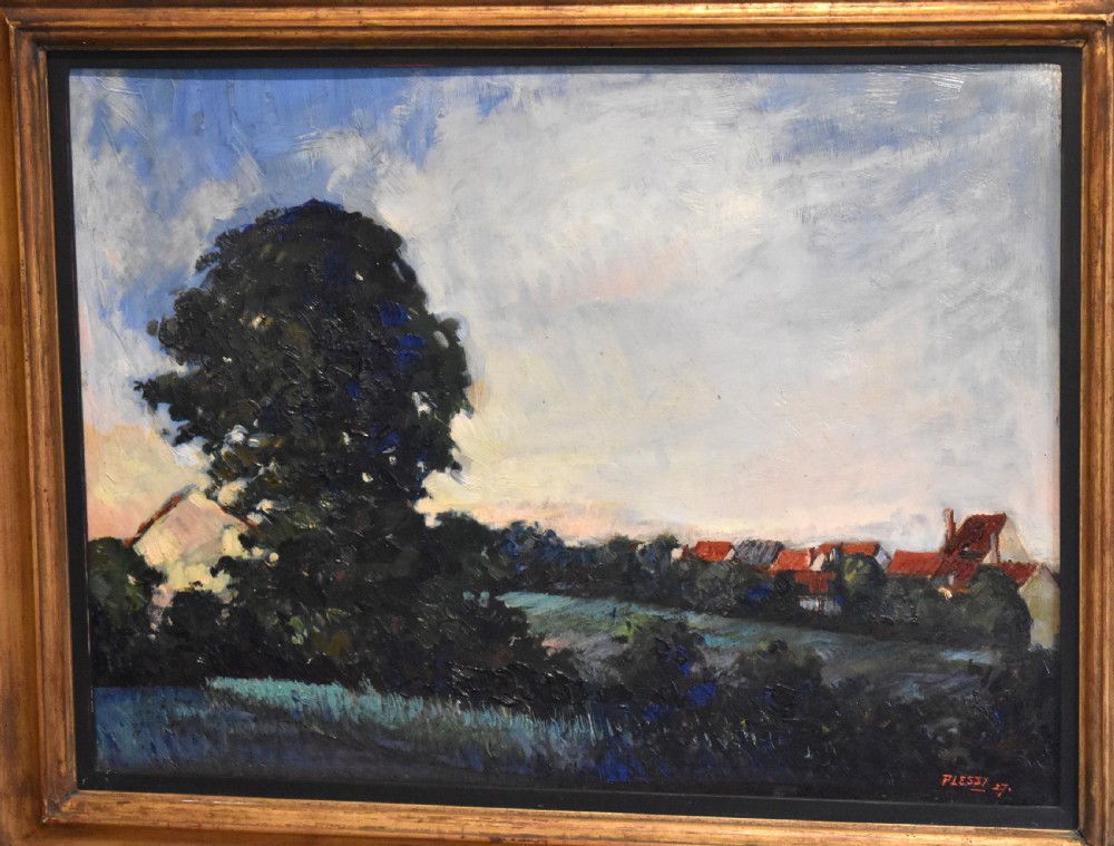 Impressionist landscape oil painting by Sylvie Plessy View III
