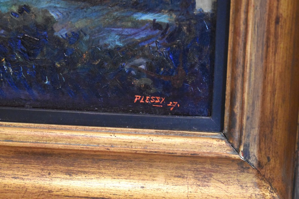 Impressionist landscape oil painting by Sylvie Plessy View V