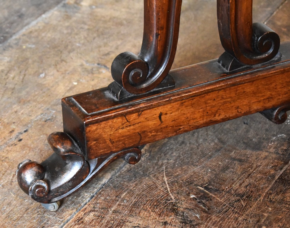 Fine late Regency rosewood sewing and writing table View VI