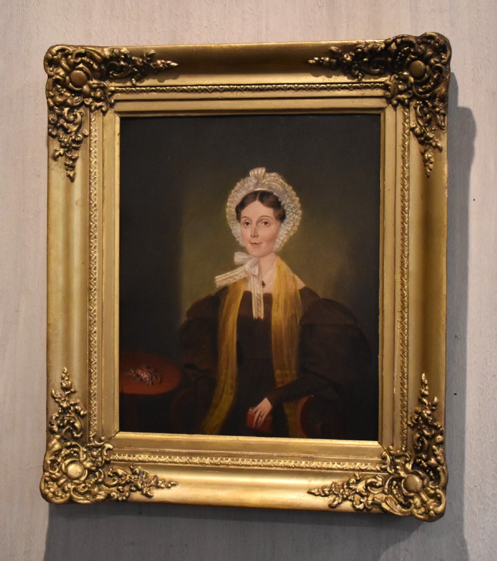 Victorian oil portrait of a lady