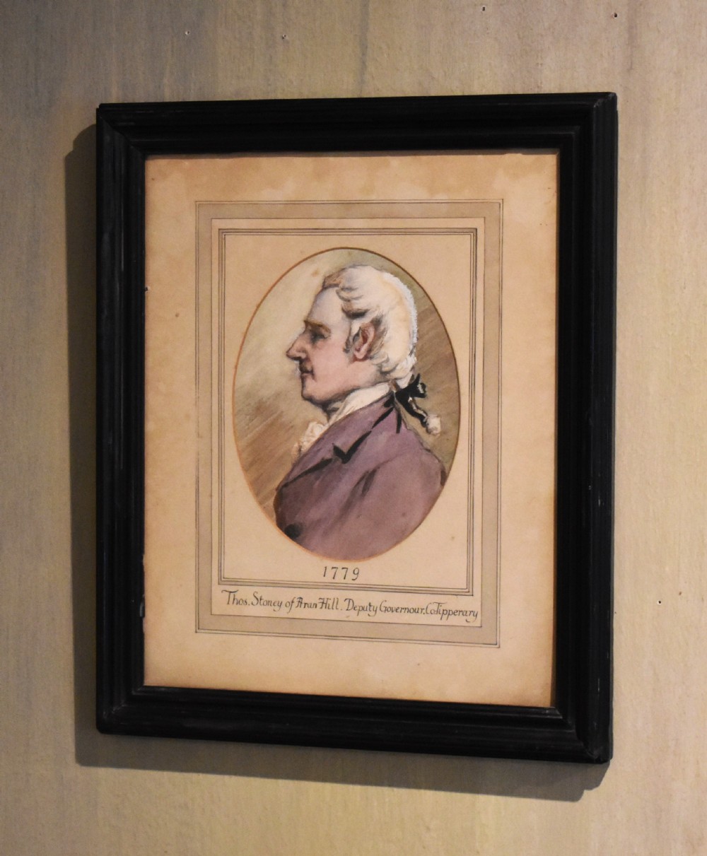 Irish Georgian watercolour portrait