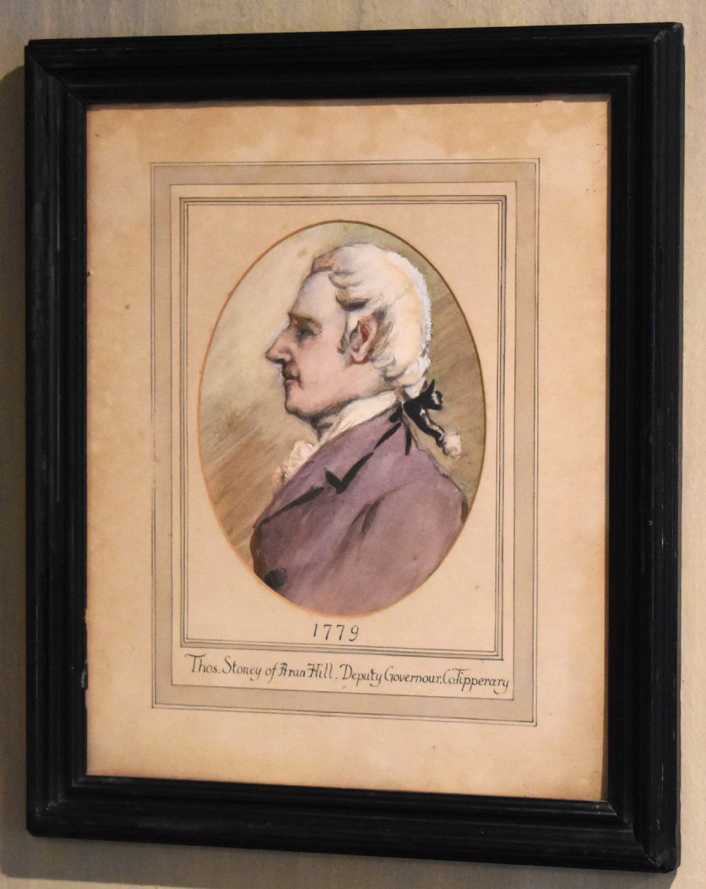 Irish Georgian watercolour portrait View II