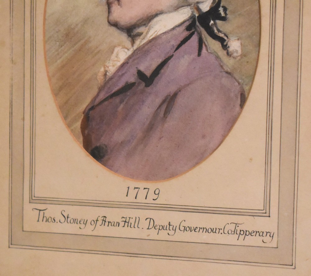 Irish Georgian watercolour portrait View V