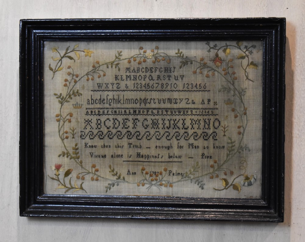 Georgian sampler by Ann Palmer 1797