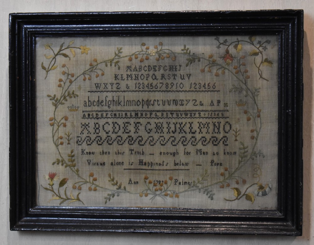 Georgian sampler by Ann Palmer 1797 View II