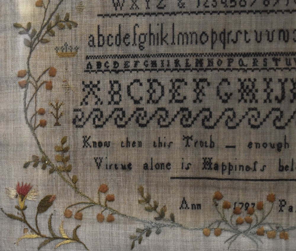 Georgian sampler by Ann Palmer 1797 View VI