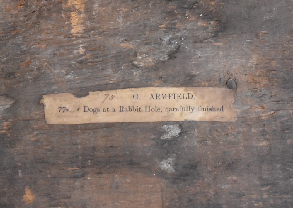 Oil painting of terriers by George Armfield 1810-1893 View IX