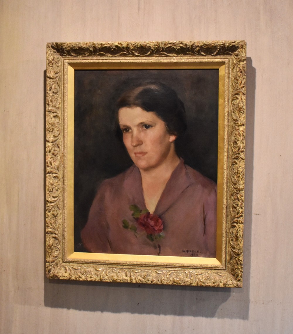 Portrait oil painting by Gertrude Hindle