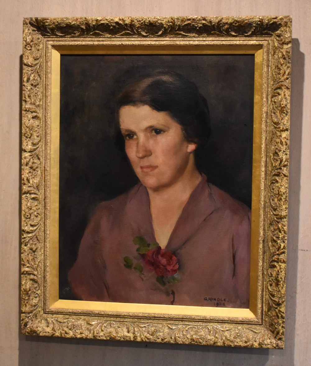 Portrait oil painting by Gertrude Hindle View II