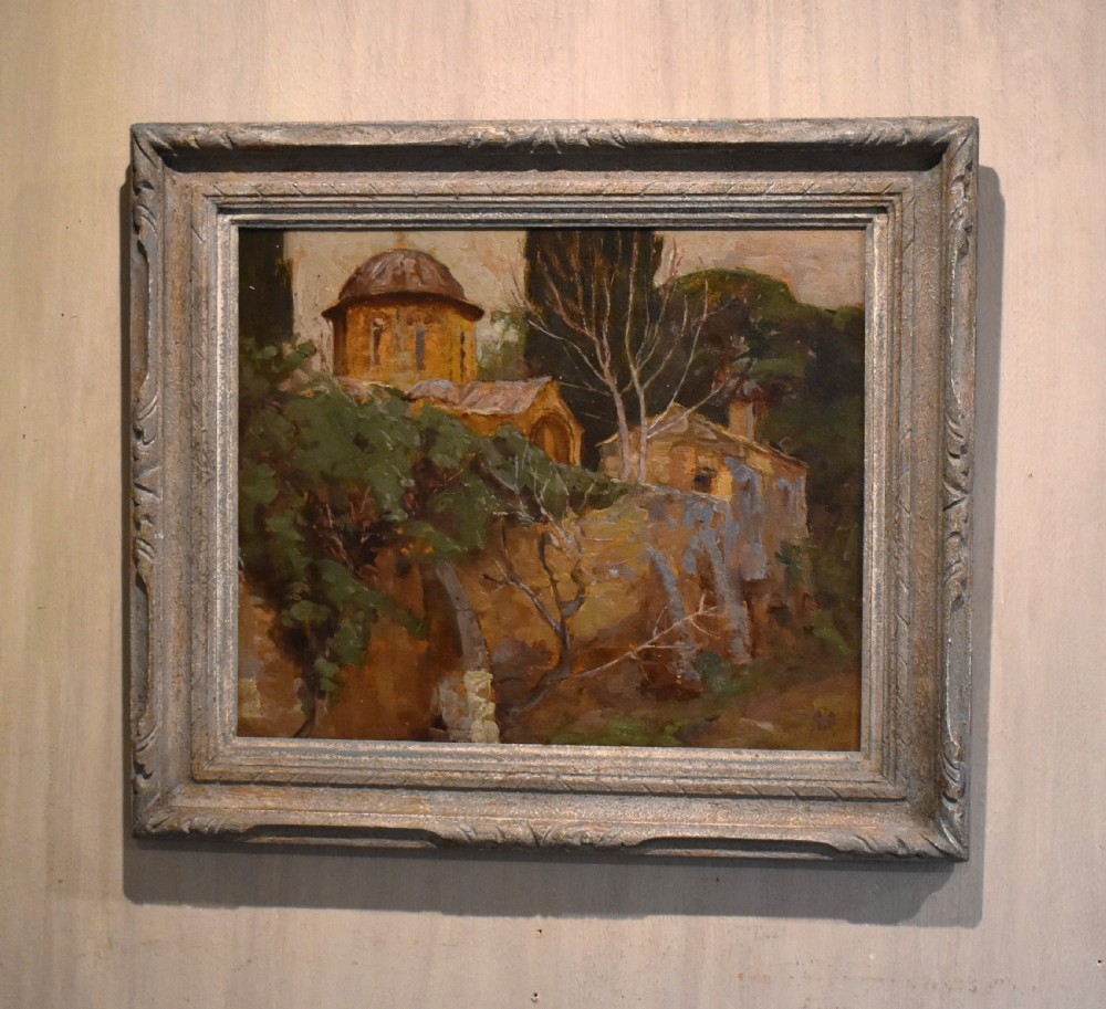Church in Athens oil painting by Alfred Wolmark