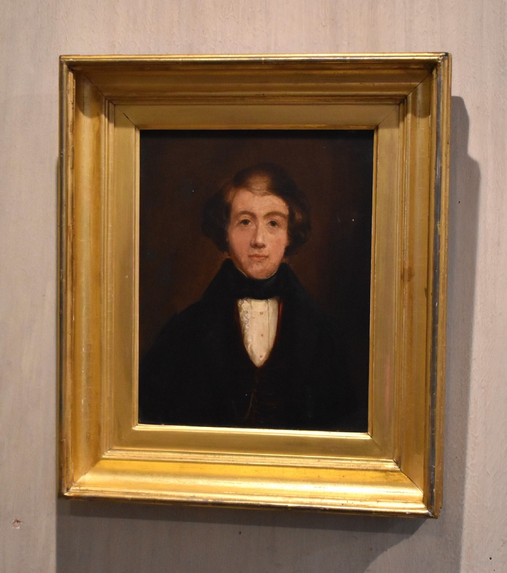 Early Victorian oil portrait of a gentleman