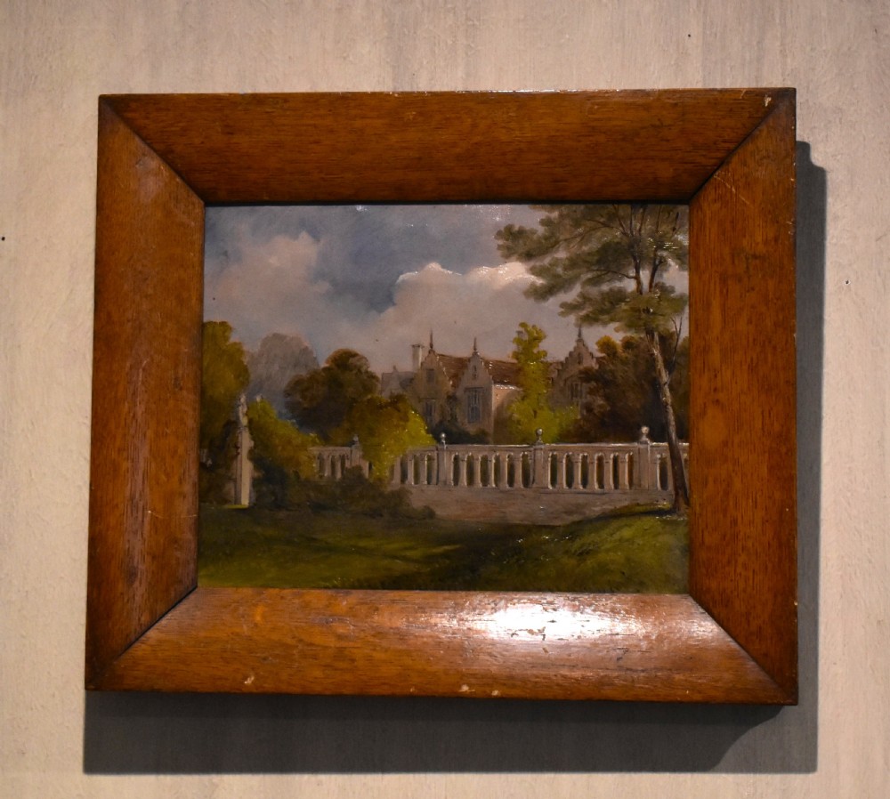 Oil painting of Harlaxton Manor