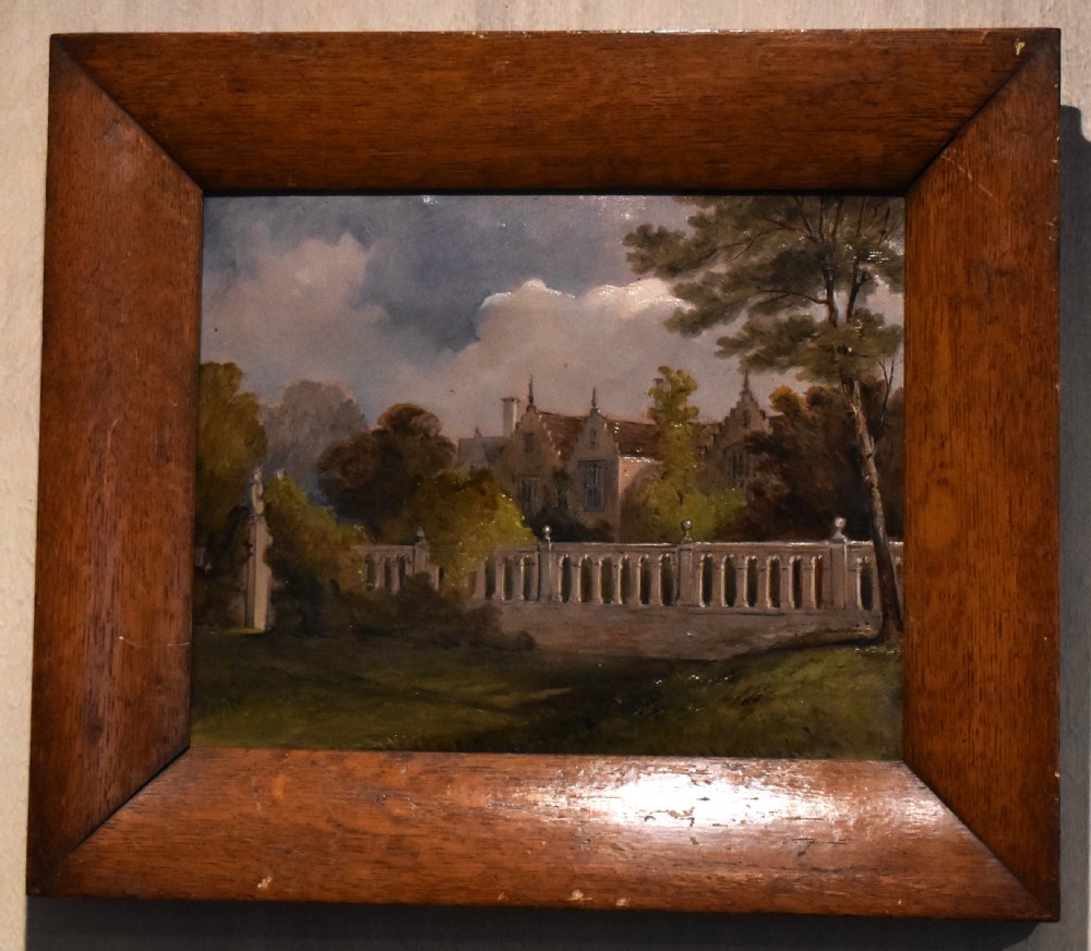 Oil painting of Harlaxton Manor View II