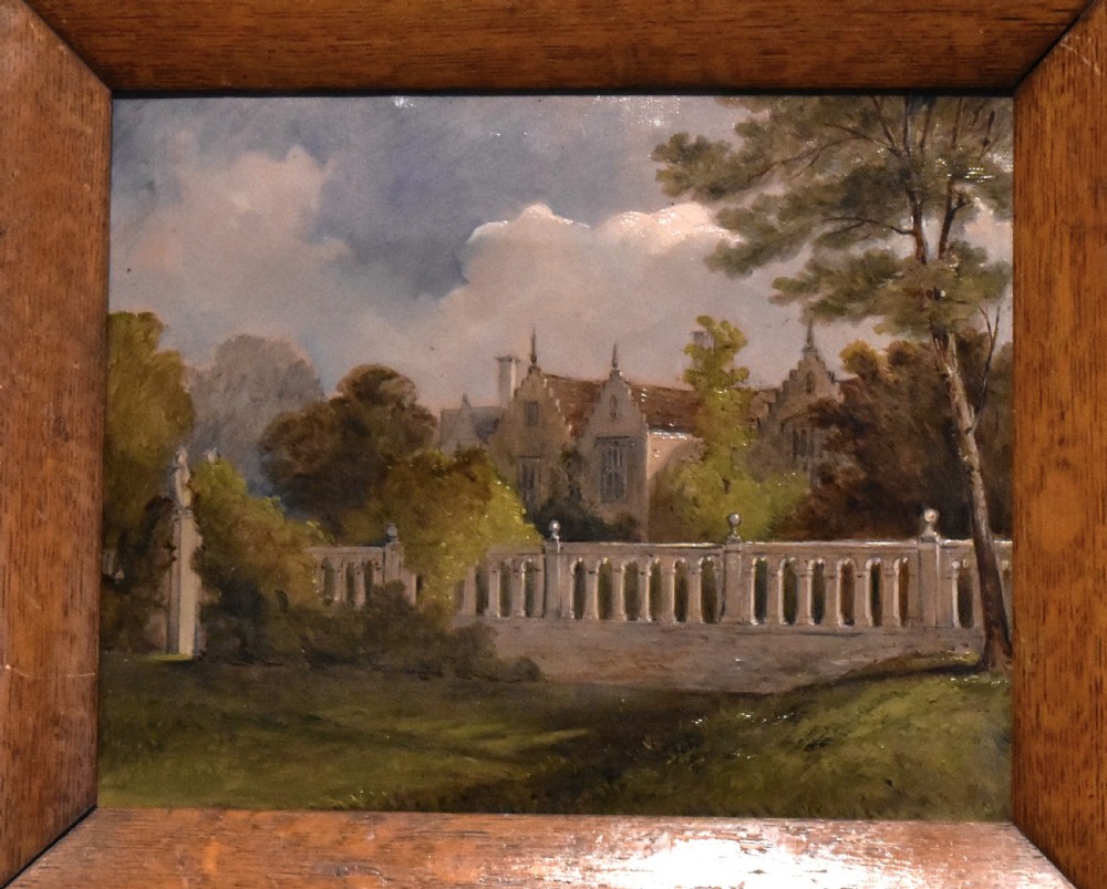 Oil painting of Harlaxton Manor View III