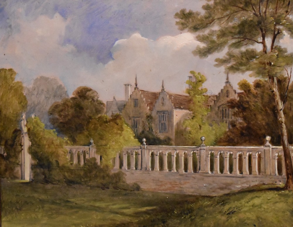 Oil painting of Harlaxton Manor View V