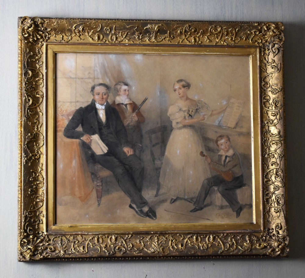 Pair of watercolour family portraits by James Holmes 1777-1860 View III