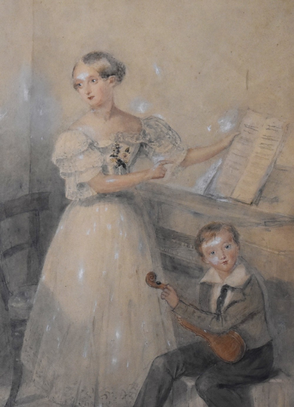Pair of watercolour family portraits by James Holmes 1777-1860 View V