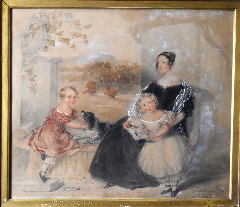 Pair of watercolour family portraits by James Holmes 1777-1860 View XI