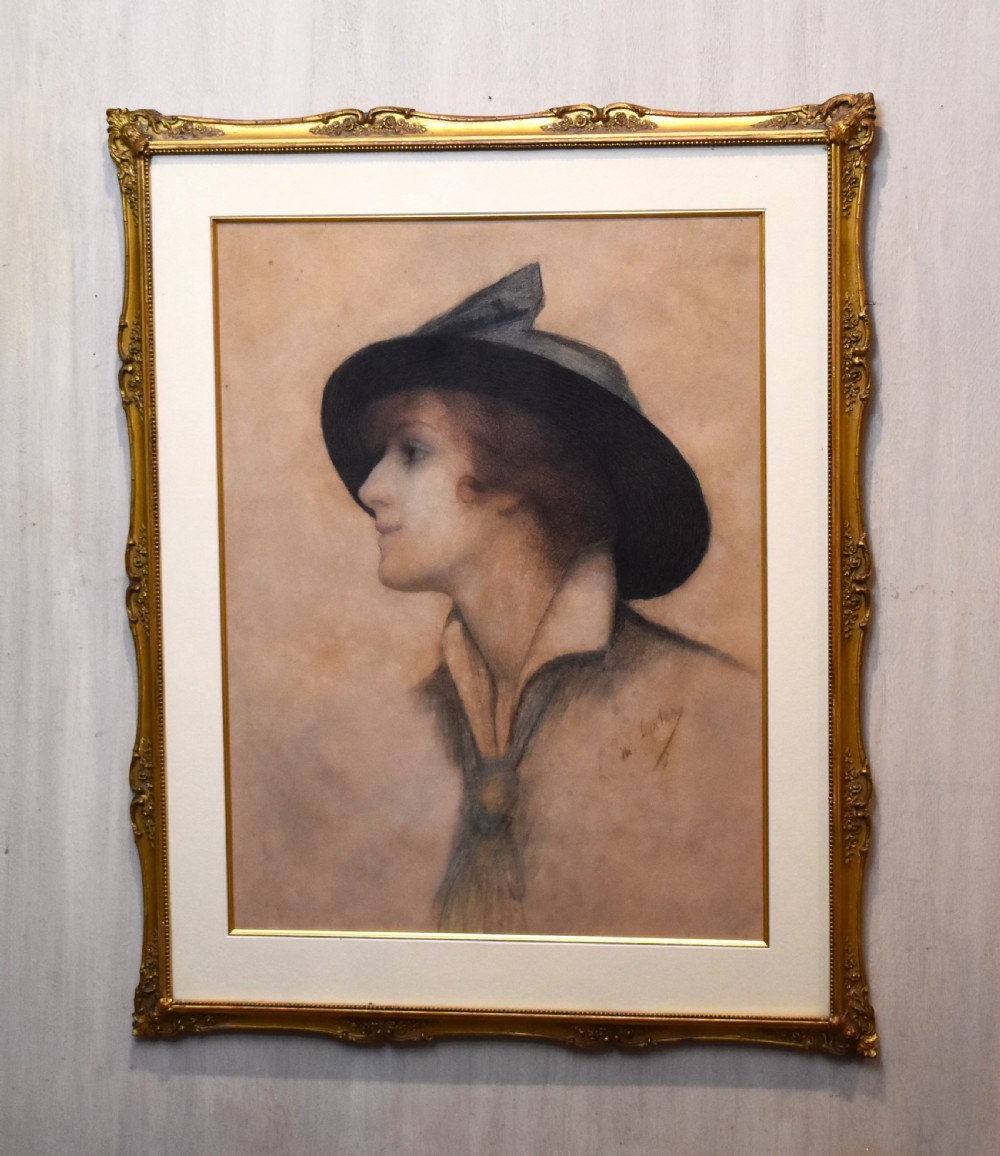 1920’s pastel portrait of a lady