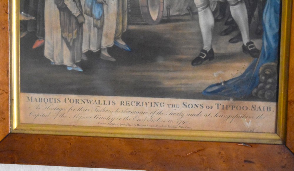 Rare pair of Georgian prints relating to Tipu Sultan View III