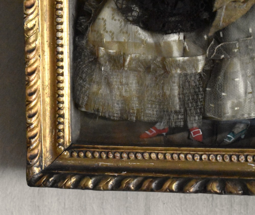 Unusual Georgian print applied with fabric View V