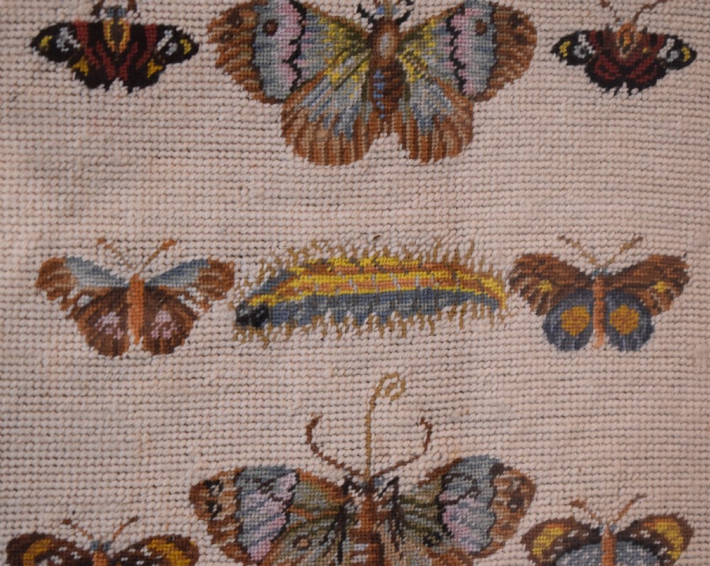 Unusual Victorian needlework of butterflies View IV