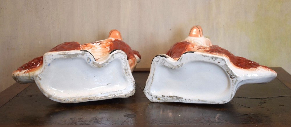 Fine Pair of Staffordshire pottery dogs View VI