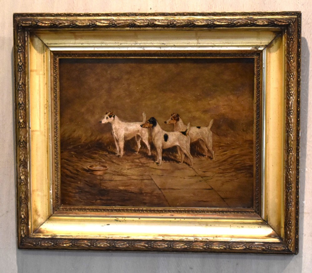 Oil painting of terriers by William Eddowes Turner View II