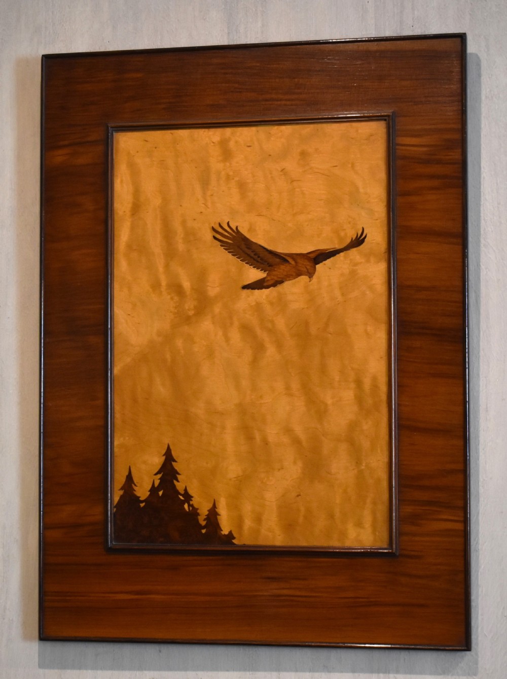 Marquetry panel depicting a buzzard View II
