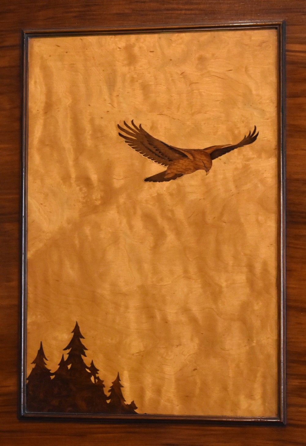 Marquetry panel depicting a buzzard View V
