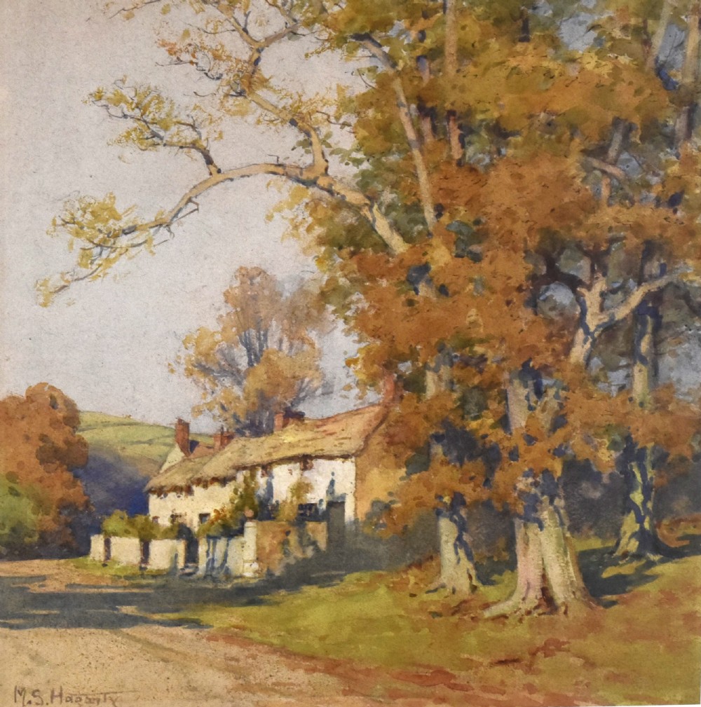 Cottage watercolour by Mary S Hagarty View V