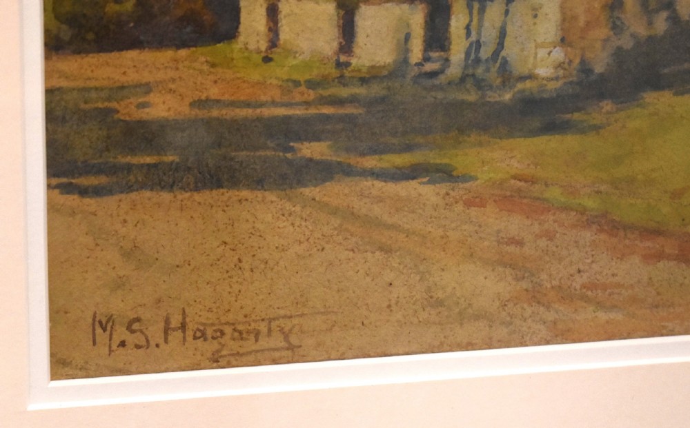 Cottage watercolour by Mary S Hagarty View VI