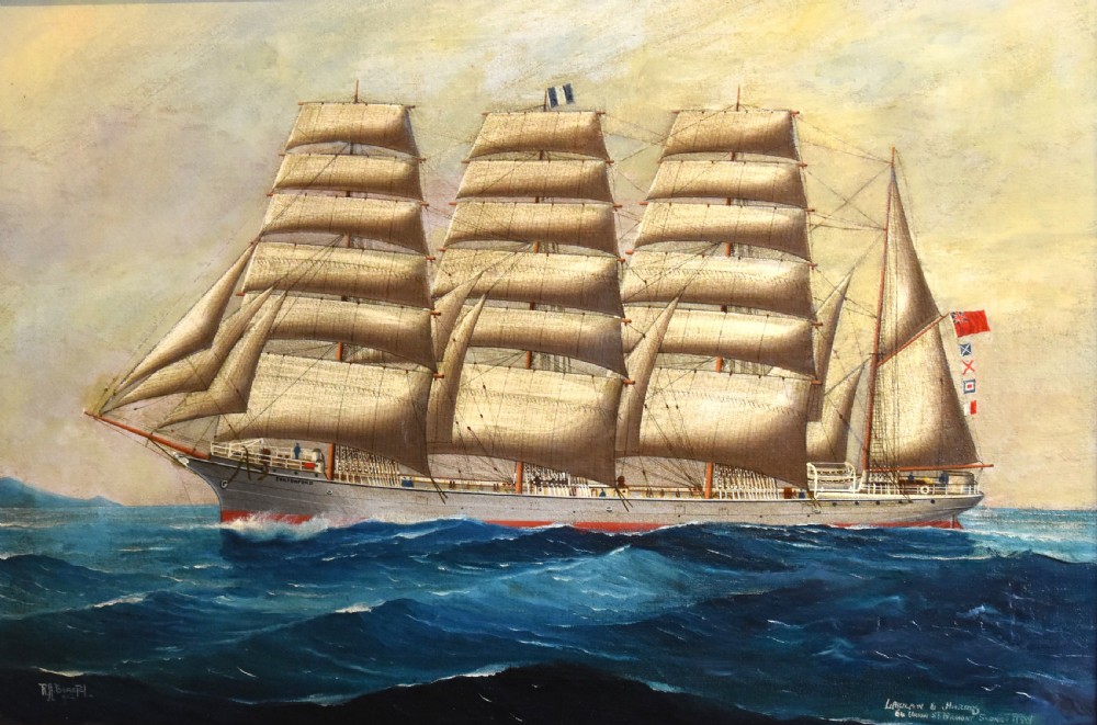 Australian ship oil painting by R.A.Borstel View IV