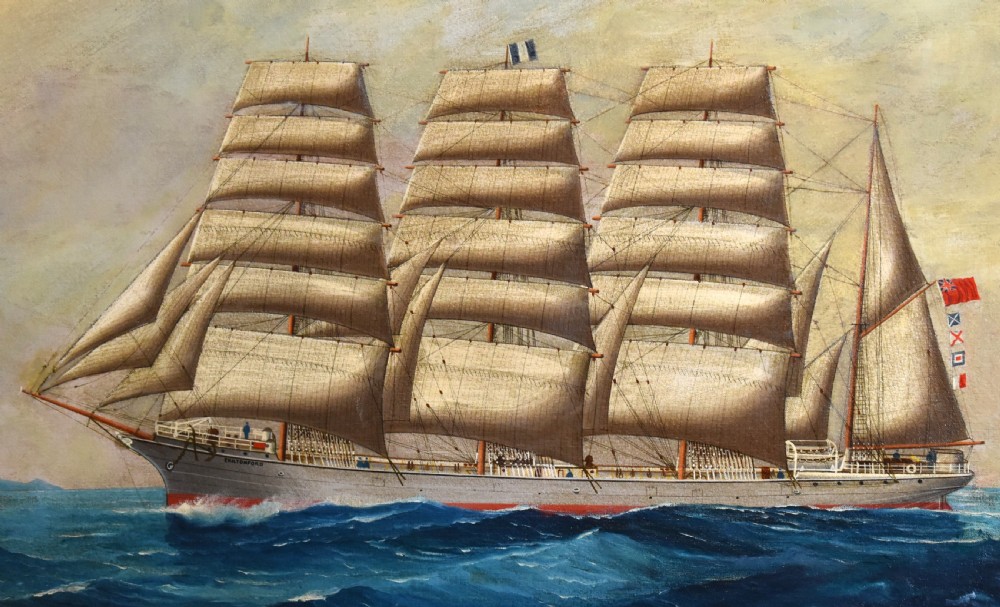 Australian ship oil painting by R.A.Borstel View VI