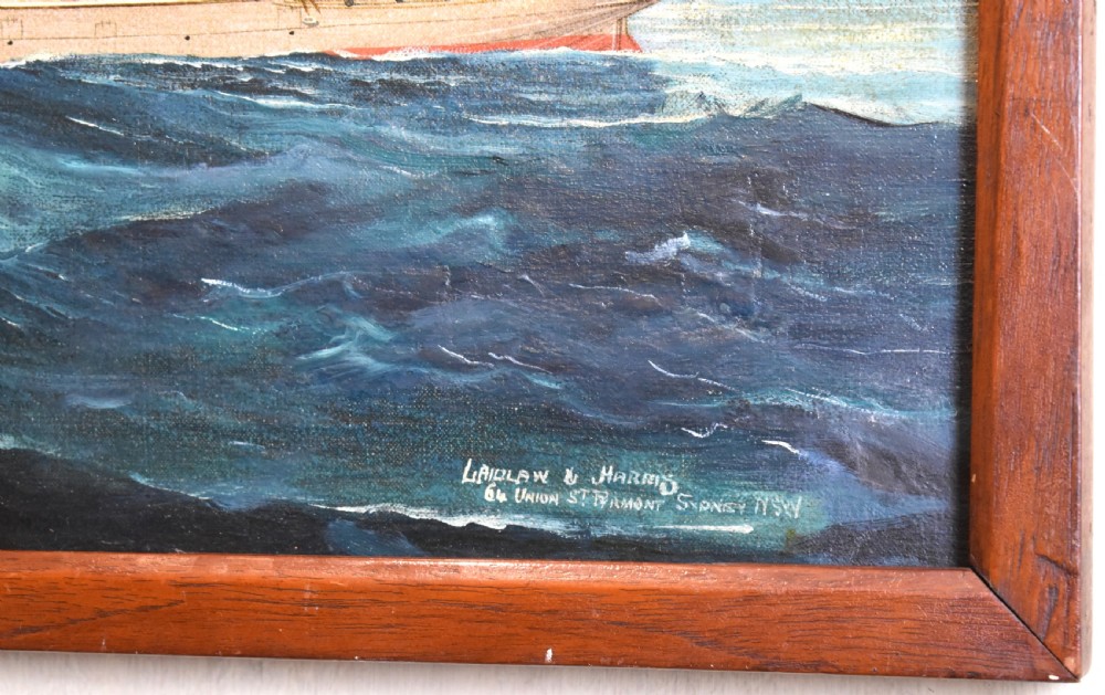 Australian ship oil painting by R.A.Borstel View VII