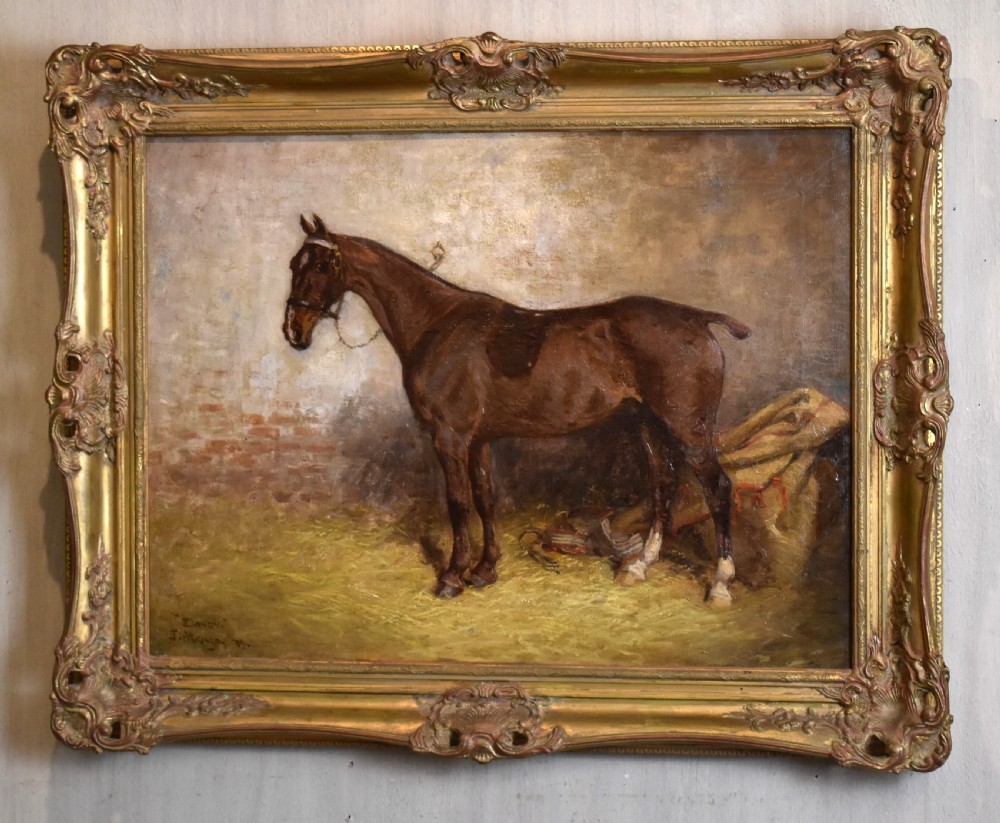 Horse oil painting of Dandy by John Atkinson 1863-1924 View II
