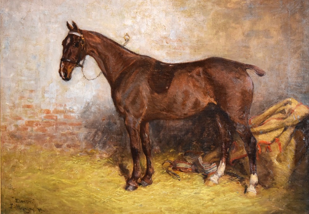 Horse oil painting of Dandy by John Atkinson 1863-1924 View III