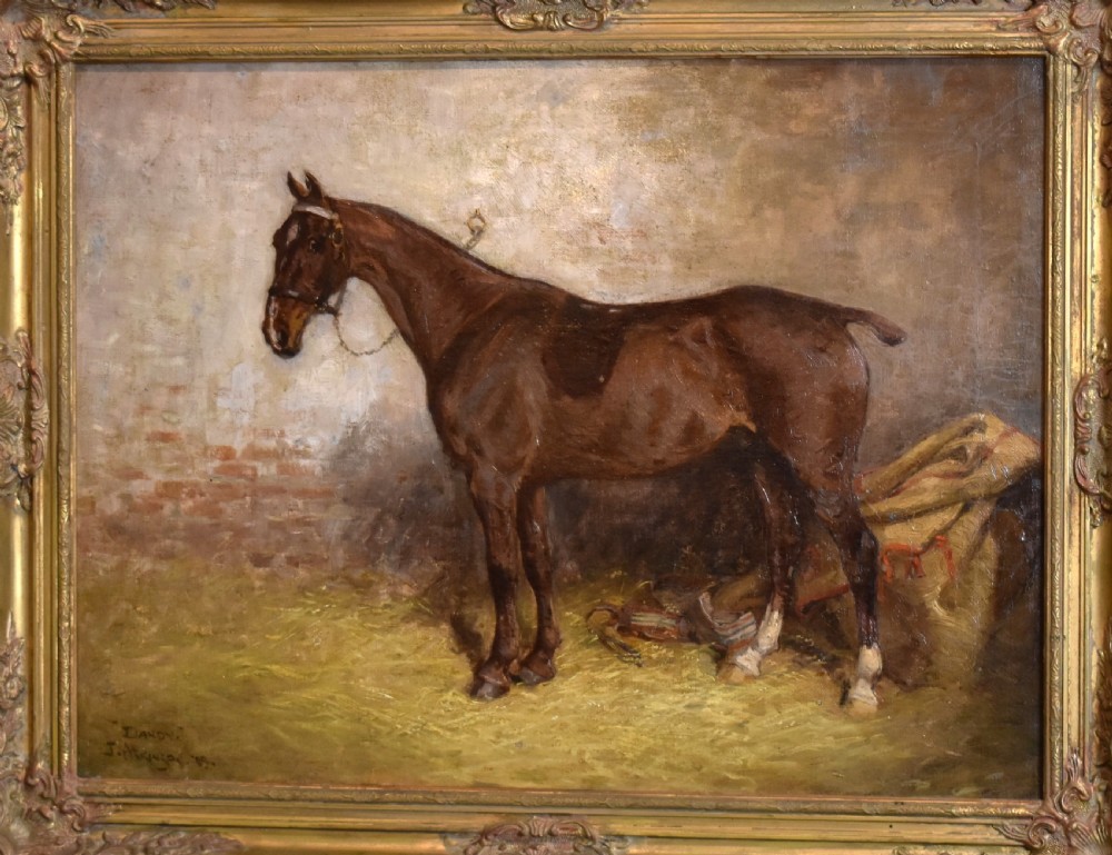 Horse oil painting of Dandy by John Atkinson 1863-1924 View IV