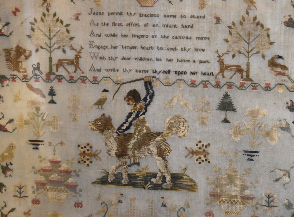 Fine large sampler by Miriam Liddell dated 1837 View IV